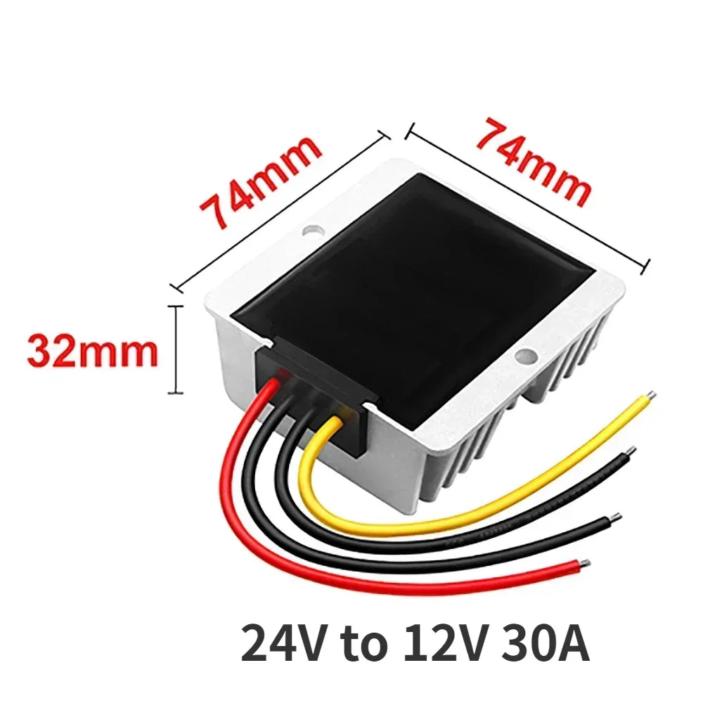 24V to 12V 3A -60A Reliable DC to DC Converter Step Down Voltage Regulator 24 Volt to 12 Volt Buck Supply Module for Cars Solar