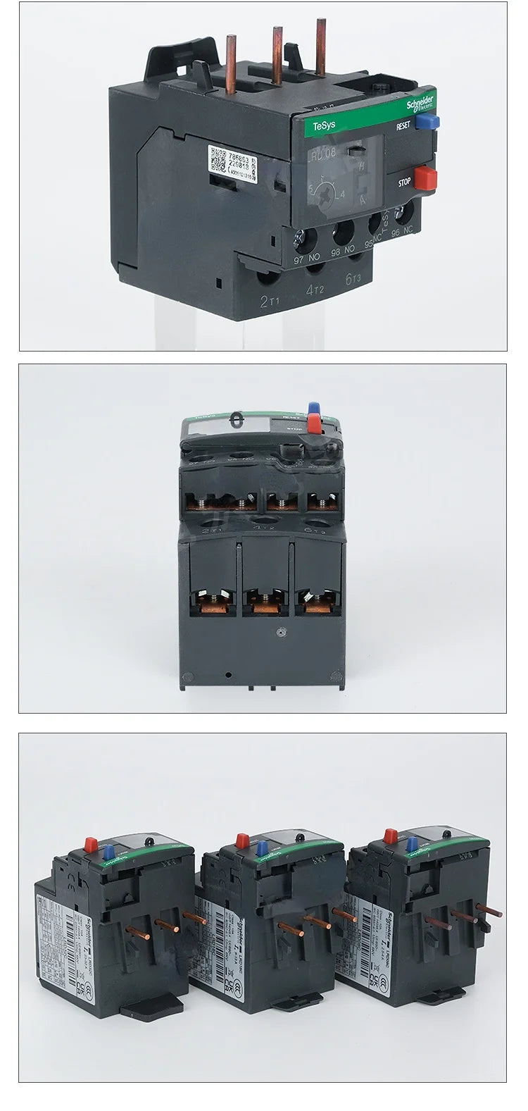 Schneider Thermal Overload Relay LRD12C LRD16C LRD21C LRD32C Relay Three-Pole Thermal Magnetic Trip 10A LC1D Overload Protection
