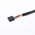 1PCS Dual USB 2.0 Type A Female to Motherboard 9 Pin Header Cable with Screw Panel Mount Holes 30cm
