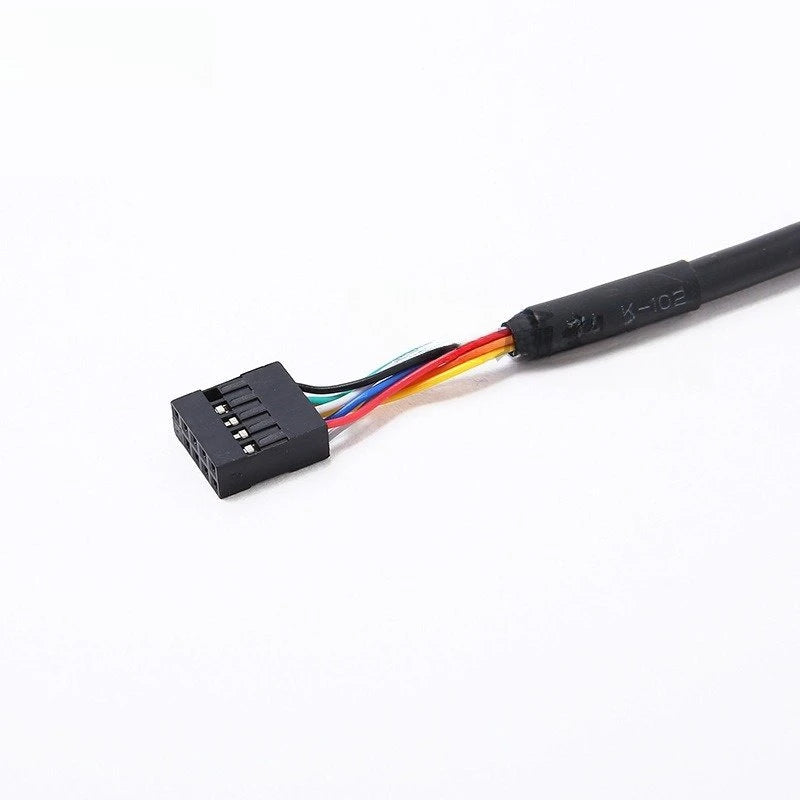 1PCS Dual USB 2.0 Type A Female to Motherboard 9 Pin Header Cable with Screw Panel Mount Holes 30cm
