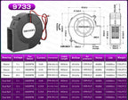 2PCS 5V USB Brushless Blower Cooling Fan USB Ventiliator Computer Case Cooler  PBT CPU Radiator USB Fan PC USB Gadgets