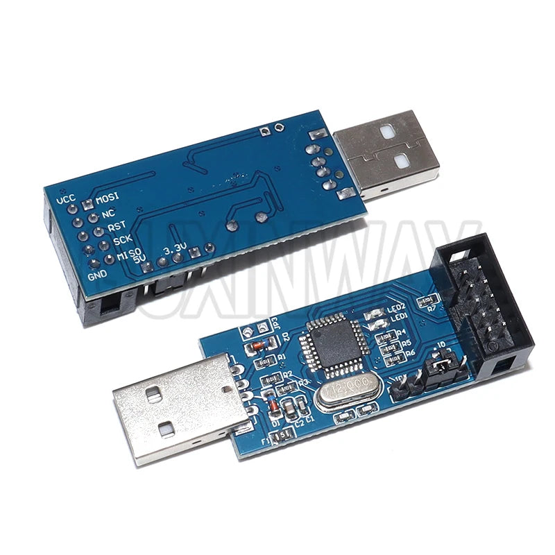 USBASP USBISP AVR Programmer USB ISP USB ASP ATMEGA8 ATMEGA128 Support Win7 64K 10Pin To 6 Pin Adapter Board
