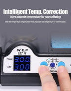WEP 927 Clips Tin Soldering Iron with Optional Magnifier Lamp Digital Display Electric Soldering iron Kit Set Soldering Station