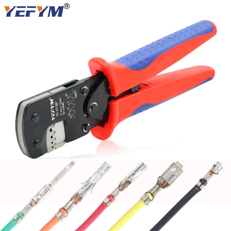JST Terminals YE-013BR Crimping Tool XH2.54/PH2.0/ZH1.5/SH1.0/ DuPont 2.0/2510 Molex Mini Ratchet Pliers 0.03-0.5mm²/32-20AWG