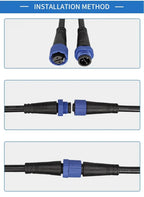 M15 Industrial Aviation LED Power Cord 2Pin 3Pin 4pin 5pin Waterproof Male Female Plug Connector AC/DC Automobile Plug-in IP67