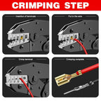 HS-2560 Crimping Pliers for XH2.54/SM2.54/Dupont/3.96/2.8/4.8/6.3/OT Terminals 0.25-6mm² 23-10AWG Connector Hand Crimper Tool