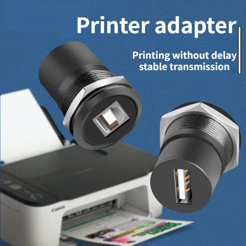 22mmc Metal Round D-Type Module B-USB USB-B B-A Printing Adapter Cabinet Fast