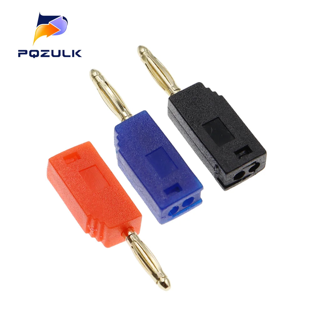 10PCS 2MM Male Retractable Tube Stackable Banana Plug Wire Solder Connector