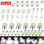 10-42pcs LED Car Interior Lights Bulb T10 6000K SMD LED Replacement License Plate/Reading Light Bulbs Xenon White Interior Light