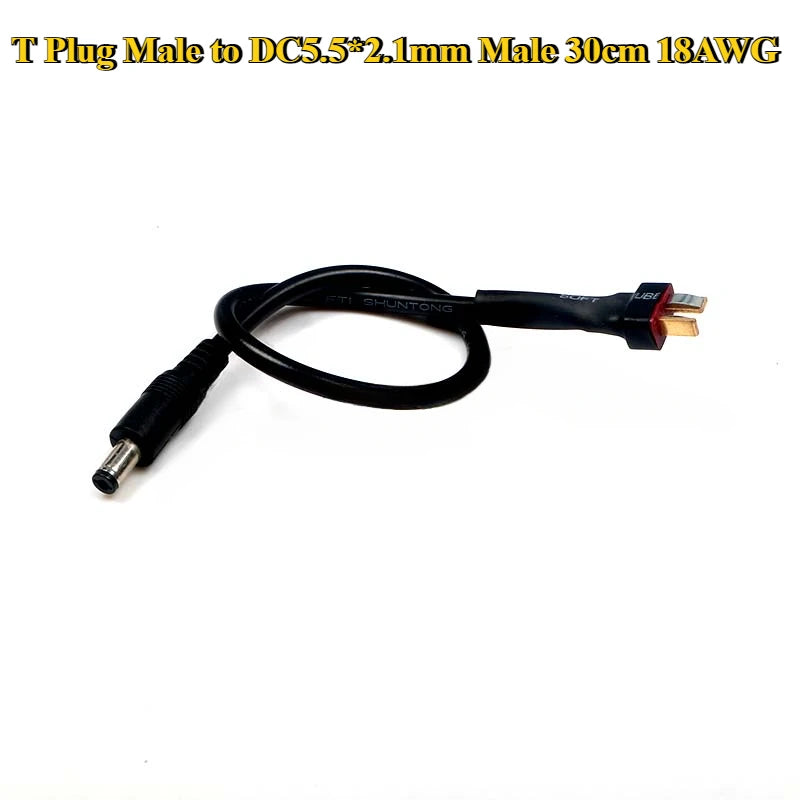 XT60 XT30 T Plug Male to DC 5.5*2.1/5.5*2.5mm Male Connector Battery Charging Adapter Cable Conversion Wire for DC Power Charger