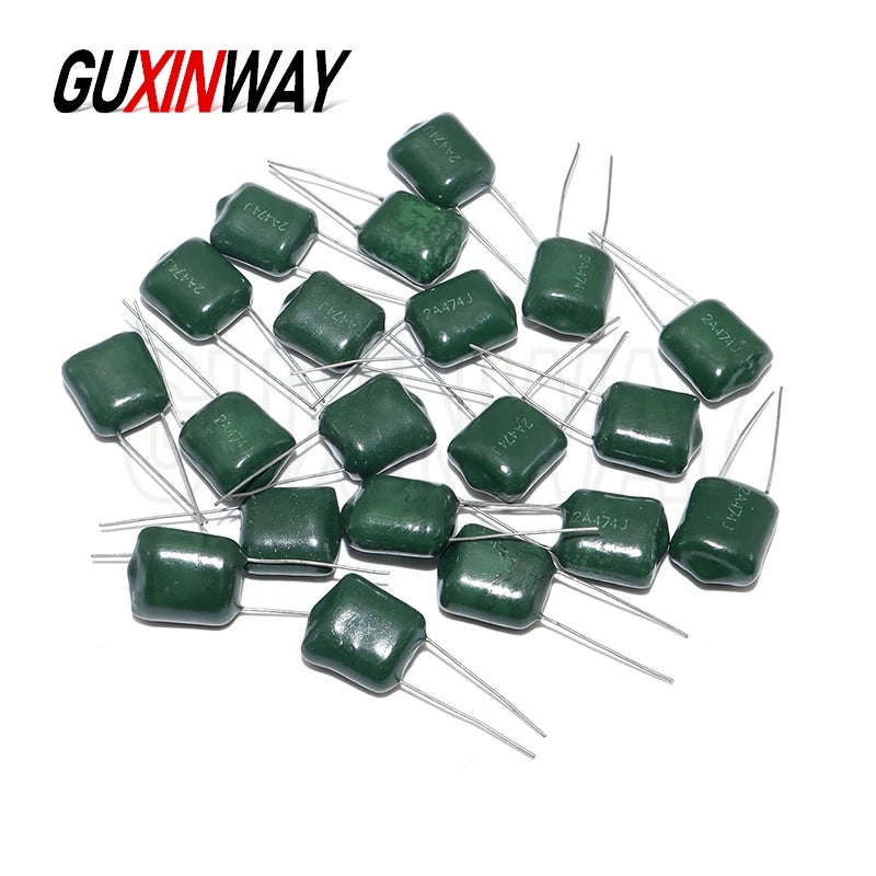 20PCS 100V Polyester Film Capacitor 124 154 224 334 474 2A124J 2A154J 2A224J 2A334J 2A474J 0.15UF 0.22UF 0.33UF 0.47UF