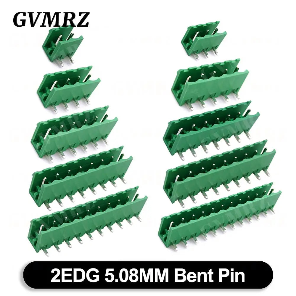 5PCS KF2EDG 5.08mm Opening PCB Plug-in Terminal Block 2 3 4 5 6 7 8 9 10 12 PIN Male Header Wire Connector 2EDG Plug-in
