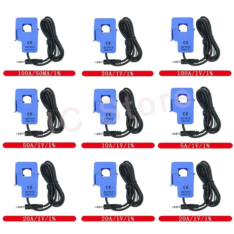 1PCS SCT-013-000 5A 10A 20A 30A 50A 100A 50MA 1V 1% Non-invasive Split Core Current Transformer AC Current Sensor