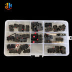 40PCS/Box Mini Micro Limit Switch - NO NC SPDT 2P/3P Terminals 5A 125V/250V Roller Arc Lever Snap Action Switch