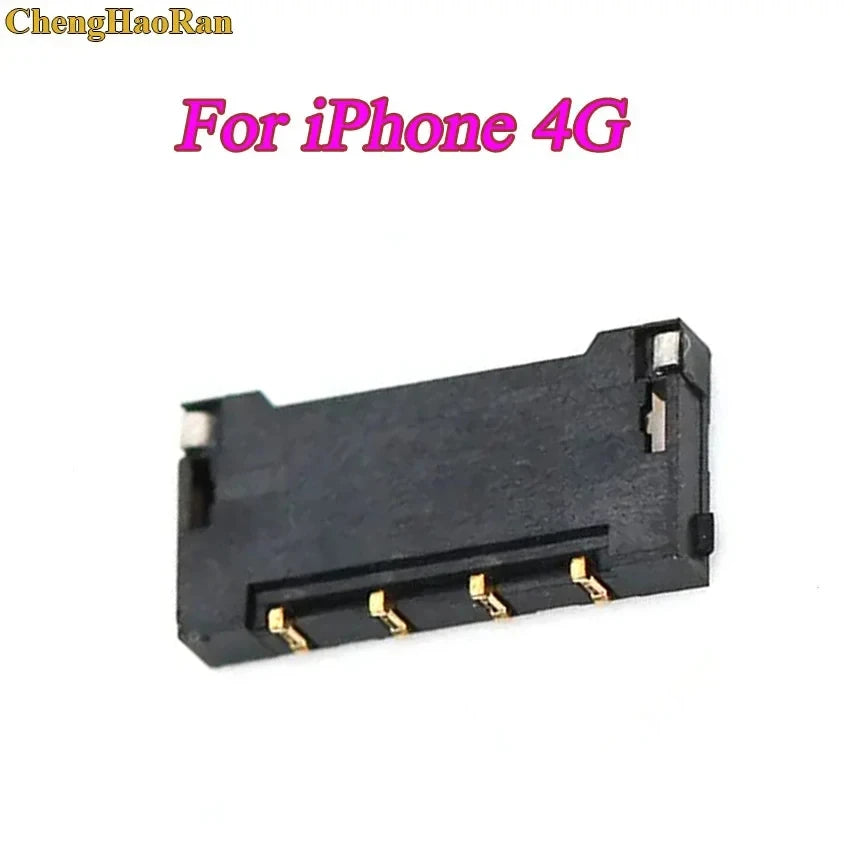 1PCS Battery FPC Plug Connector Battery Holder Clip Contact Replacement on Motherboard for Iphone 4  4G Iphone4  4pin
