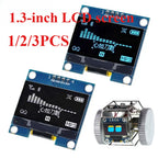 1.3-inch LCD Screen Suitable For DIY Desktop Robot Screen Blue and White I2C IIC Communication 12864 OLED Display Module 4-pin