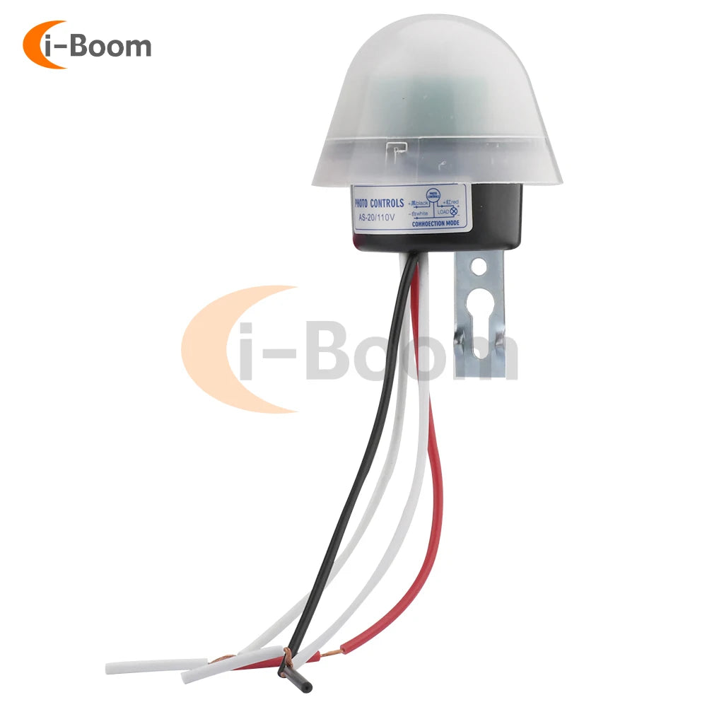 Waterproof Sensitive Auto Photo Switch AS-20 DC 12V AC 110V 220V 10A On/Off Photocell Street Light Switch Sensor Switch Tools