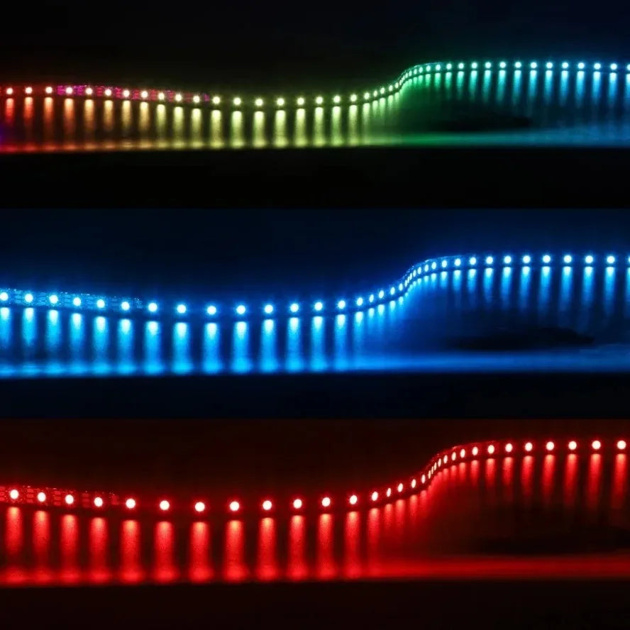 5V RGB Colored Light RGBIC 5M WS2812B 5050 Smart Waterproof LED Strip Individually Addressable IC 30/60/144Pixels/Leds/m Light