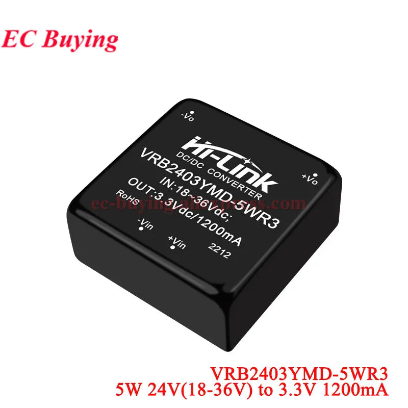 DC-DC Isolated Converter Power Supply Module 5W DC 12V 48V to 15V/5V/12V 24V to 5V/12V HLK-5D2405/5D1205/5D1212/5D1215/5D2412