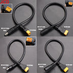 JCD 1pcs 10A Ultra-soft XT60 Plug Male Female Connector to DC 5525/DC5521 Power Cable for Fly Multirotor Field Repairs Apply