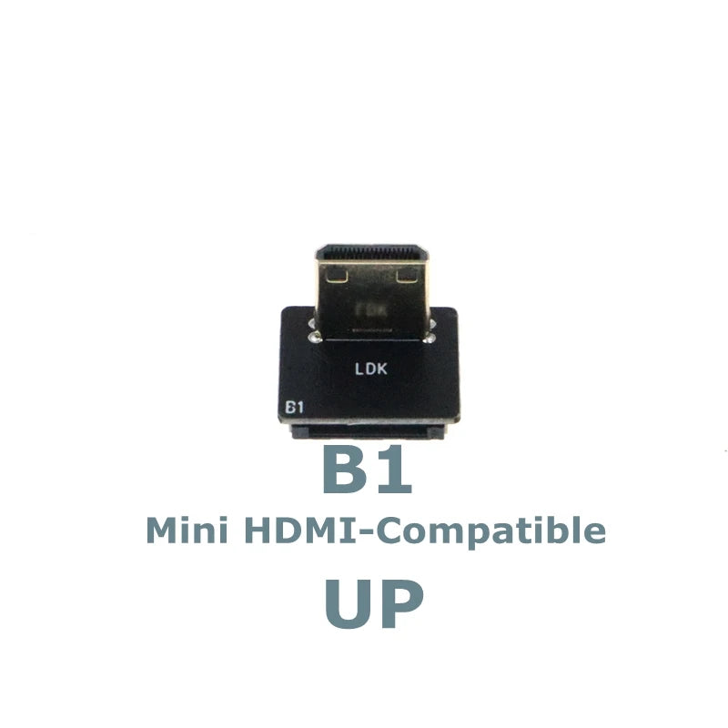 Ribbon FPV HDMI-Compatible Connector Flexible Flat Cable Raspberry Pi 4 Micro HDMI to HDMI/Mini HDMI Female 90 Degree FFC 20pin