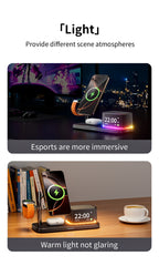 Super Fast QI2.2 25W Magnetic Wireless Charger Station For Galaxy S25/S26 iPhone 17 16 Pro Max Apple& Galaxy Watch Airpods Buds