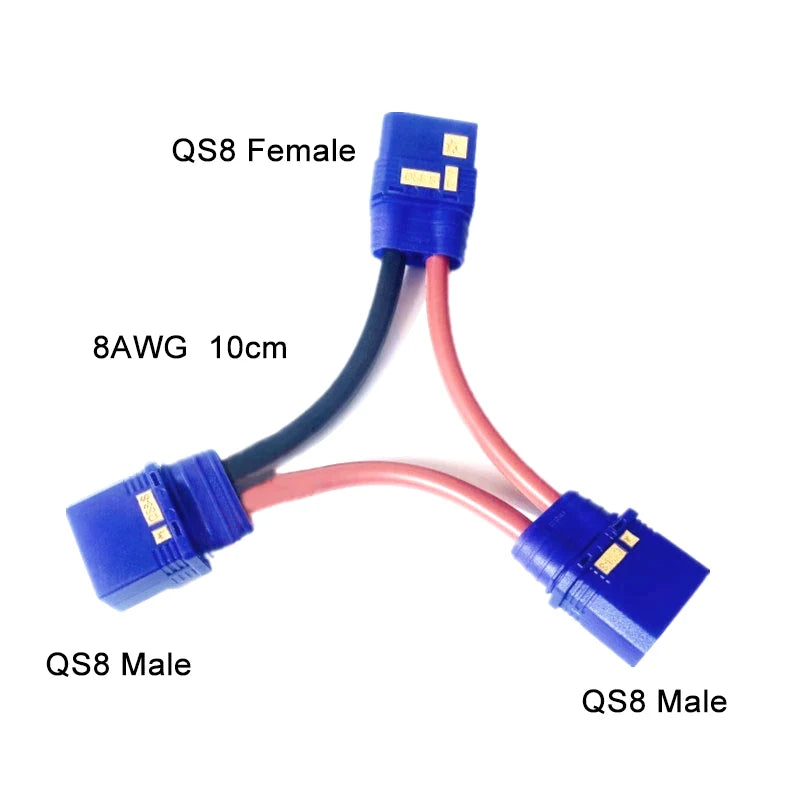QS8S to XT90/60 TRX EC5 Anti-ignition Plug Male Female Model Aircraft Adapter Cable for Plant Protection Machine Lithium Battery