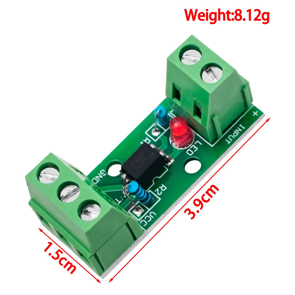 1 Channel Way Optocoupler Isolation Module PC817 EL817 3V-5V 12V 24V Photoelectric Isolator Rail Holder PLC Drive Motor Board