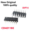 10/PCS New  CD4011 CD4011BE DIP14 Logic circuit chip In Stock