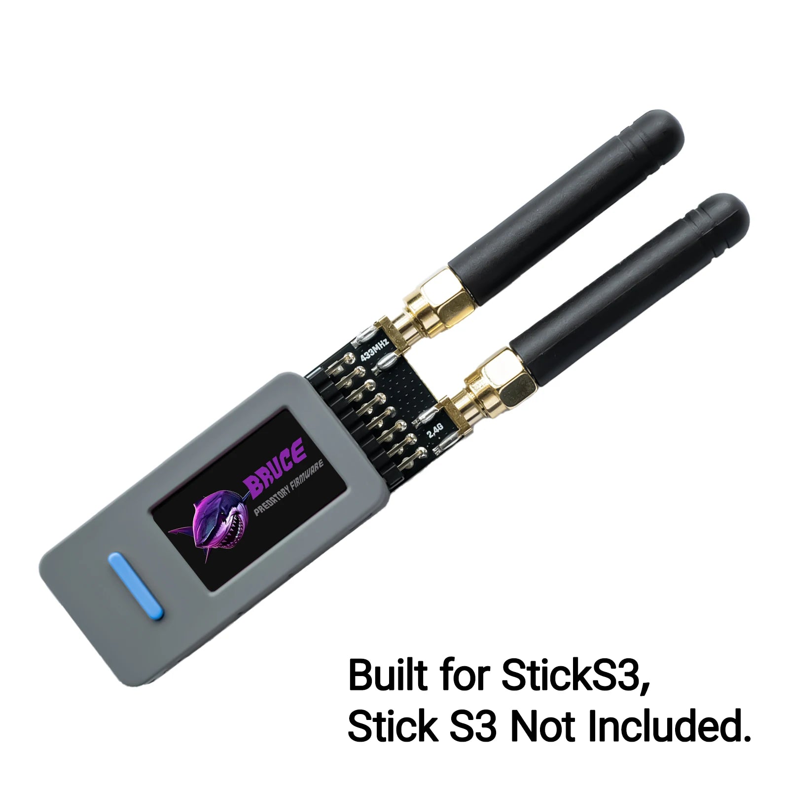 M5Stack StickS3 RF Backpack CC1101 433MHz NRF24L01+ PA LNA 2.4G Wireless Sniffer Module For Bruce OS ESP32 Penetration TestBoard