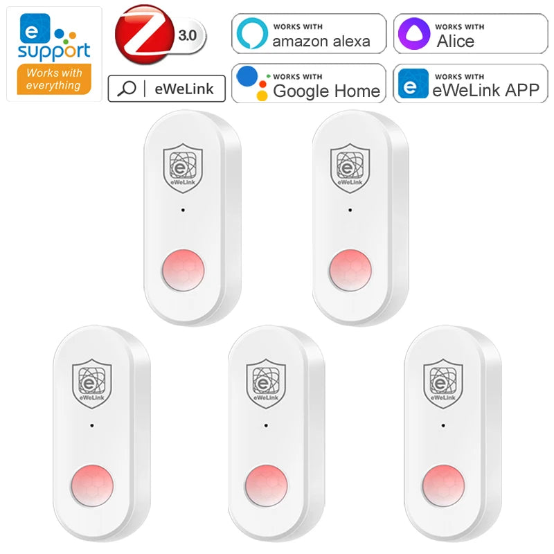 EWeLink Zigbee PIR Infrared Detector Human Motion Sensor Smart Home Security Anti-theft Work With Gateway Alexa Alice Zigbee 3.0