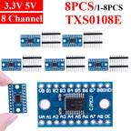 TXS0108E Logic Level Shifter Bi-Directional Module 3.3V 5V 8 Channel Logic Level Switching Shifter High Speed for Raspberry Pi