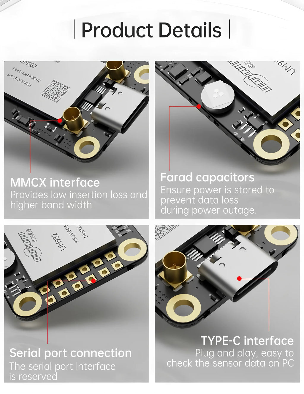GPS-RTK Module UM980 UM982 GNSS High-precision RTK Positioning Module UM960 BDS/GNSS Full-constellation GNSS Board GPs Module