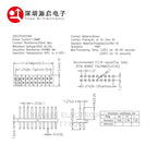 1.27mm 1.27 Double Row Male 2~40P Breakaway PCB Board Pin Header Connector Strip Pinheader 2*3/4/5/6/7/8/10/12/15/20/40p 2-50P