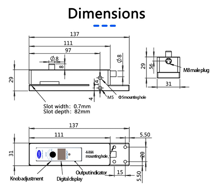 FGU07-100S Capacitive Detection Transparent Label Sensor Switch for Marking Eye in Labeling Machine