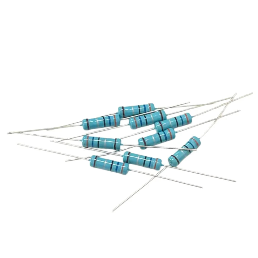 20pcs, 0R-22M 1% Metal Film Resistor 1W 0 2.2 10 100 150 220 270 330 470 1K 2.2K 4.7K 10K 47K 100K 470K 1M 10M 20M Ohms