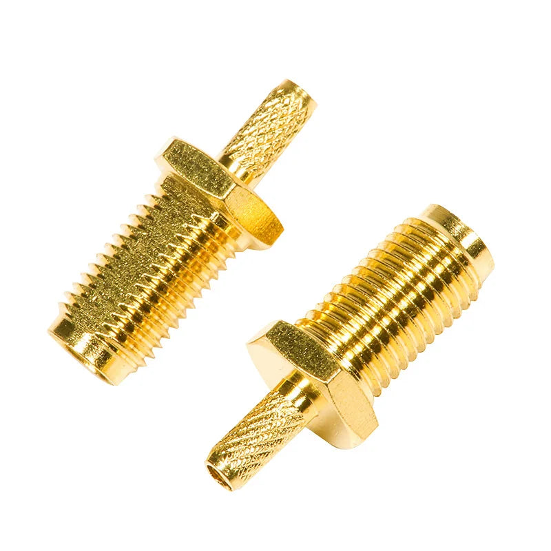 5PCS SMA-KY-1.5 Male Plug Open Sunroof Connector SMA Female Jack Nut RF Coaxial Crimp Cable for RG174 RG316 LMR100 Cable