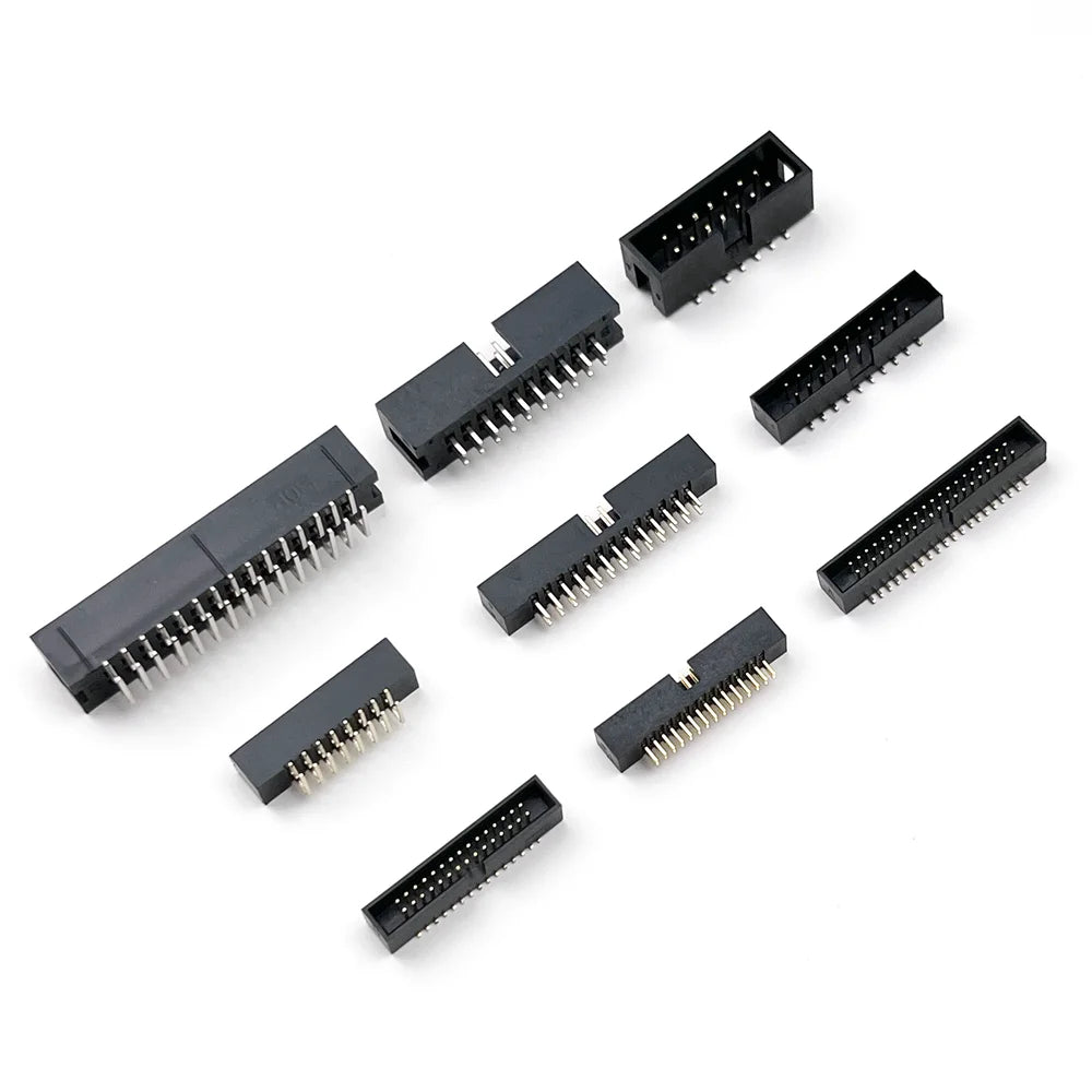 5Pcs DC3 Dual Row Male Connector PCB Header 1.27mm 2.0mm 2.54mm Pitch, Straight/RA/SMT Pin Header for Electronics(6-40 Pins)