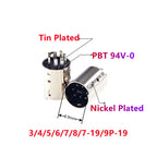 10 30 50 200 500 Pcs Din Plug Male Connector 3 4 5 6 7 8 9 10 Pin Wire Solder Injection Rating 1A 110V 2A 12V Mini Circular DIN
