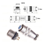 XS10 2PIN 3PIN 4PIN 5PIN Docking Aviation Plug Socket Waterproof Circular Connector