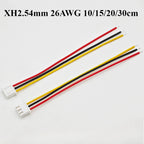 JST XH2.54 Electronic Wire Single Head Tin Plated Connecting Wire 10cm/15cm/20cm/30CM XH 2.54mm Pitch Cable 2/3/4/5/6/7/8/9/10P
