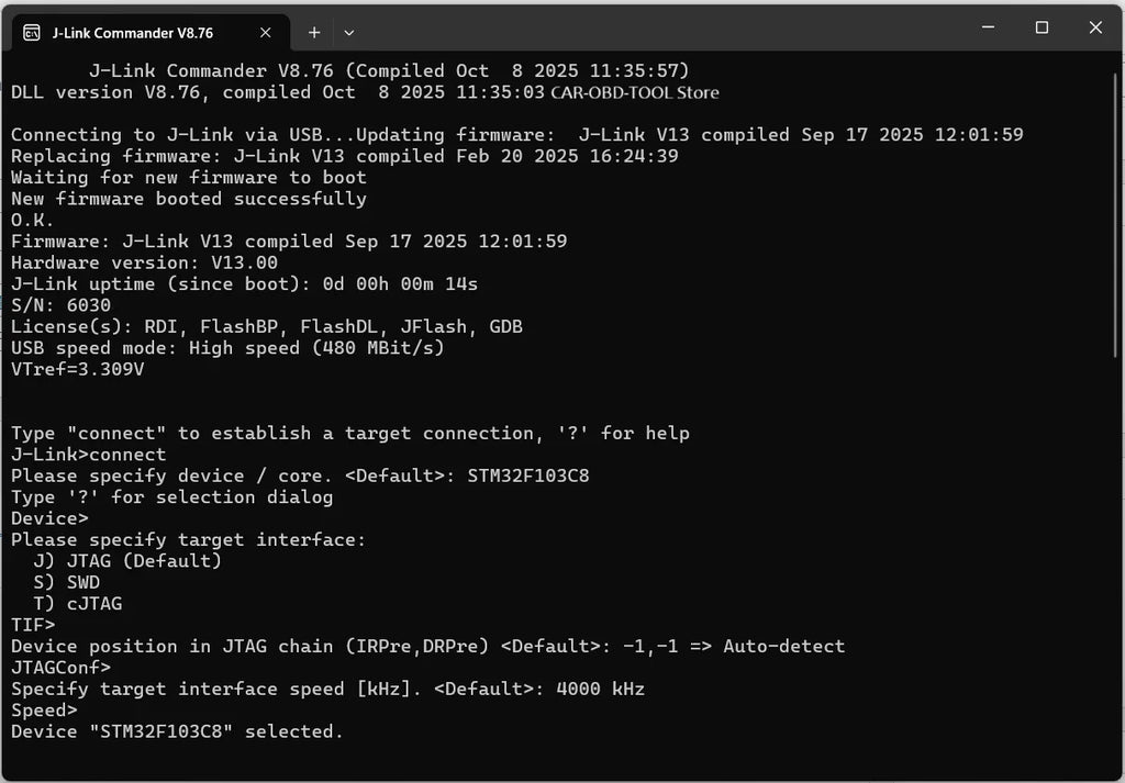 For J-Link V13 JLink V13 ARM Emulator Debug Tool USB JTAG Debugger JTAG SWD STM32 STM32F103C8 STM MCU Firmware Update Online