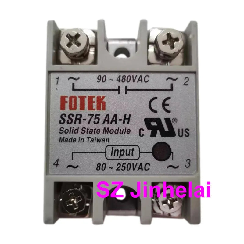 Authentic Original FOTEK Single phase Solid State Relays SSR-10AA 25AA 40AA 50AA 75AA 05DD 10DD 25DD 50DD 75DD -H