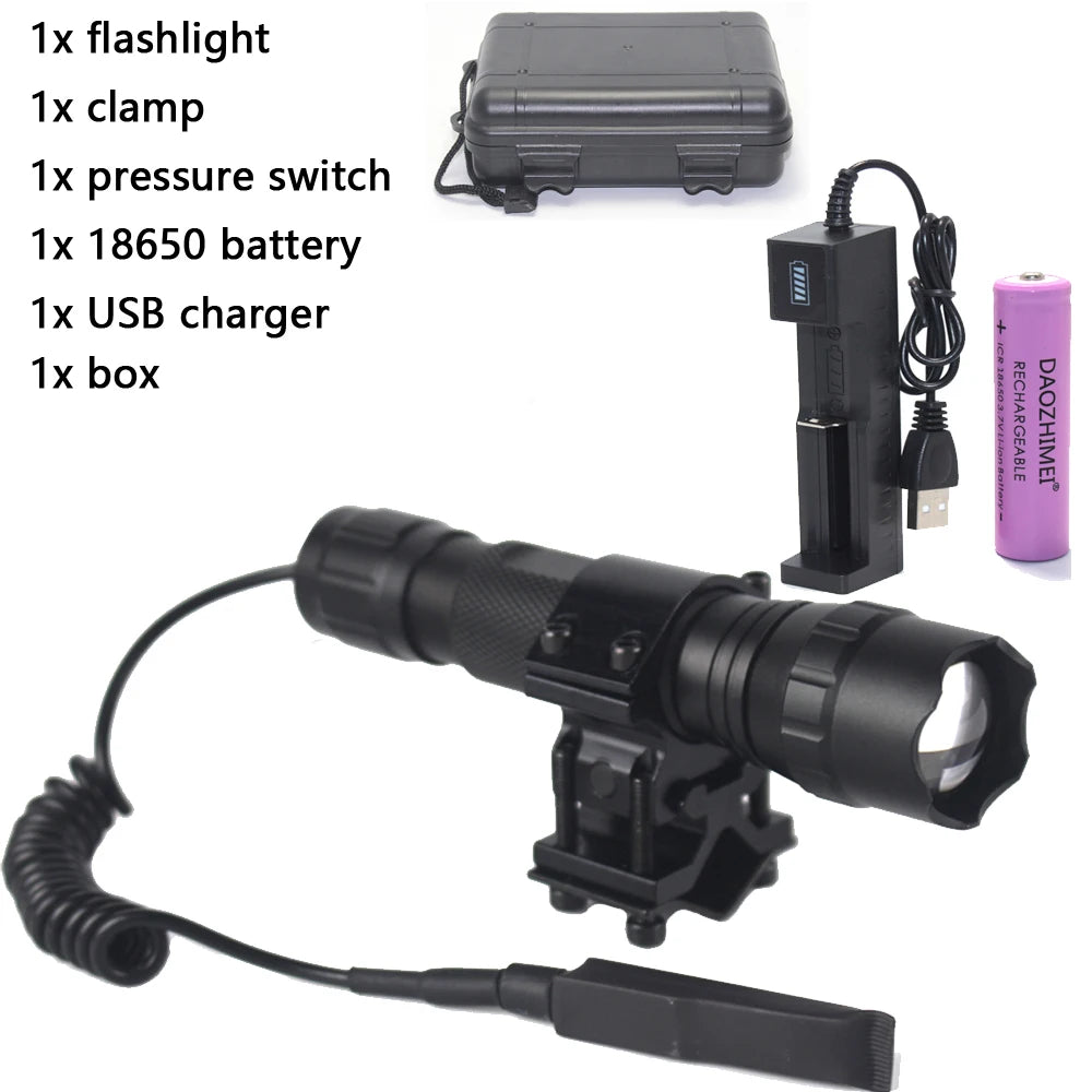 501C 200 Yard 850nm/940nm IR Flashlight Zoomable Focus LED Infrared Radiation Lamp Night Vision Torch Hunting Waterproof Lantern