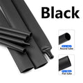 Black 3:1 Heat Shrink Tubing With Glue Dual Wall Adhesive Waterproof Insulation Cable Sleeve For Electrical Automotive Marine