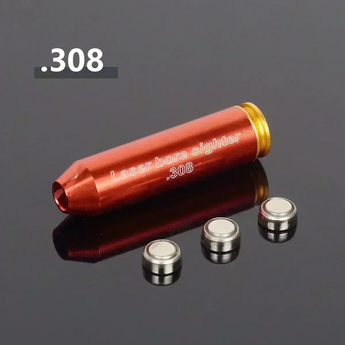 12GA 20GA .308 .223 5.45x39 7.62x39 9x19mm.338 Gauge Red Laser Bore Sighter Training Bullet Boresighter CAL Cartridge Caliber