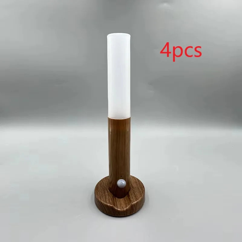 LED Rechargeable Magnetic Wall Lamp Smart Motion Sensor Night Light Portable for Hallway Bedroom Stairs Bathroom Cabinets Decor
