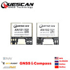 QUESCAN 18mm M10 GPS GNSS Module with Compass 25Hz GPS Galileo GLONASS BeiDou FPV Racing Car Drone Flight Controller GPS M10050