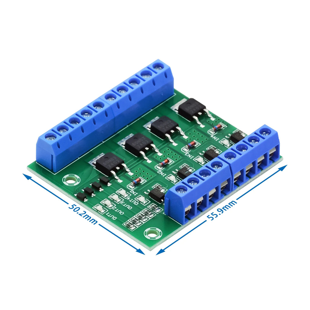 4 channel switch tube module PLC amplifier circuit board high power optocoupler isolation