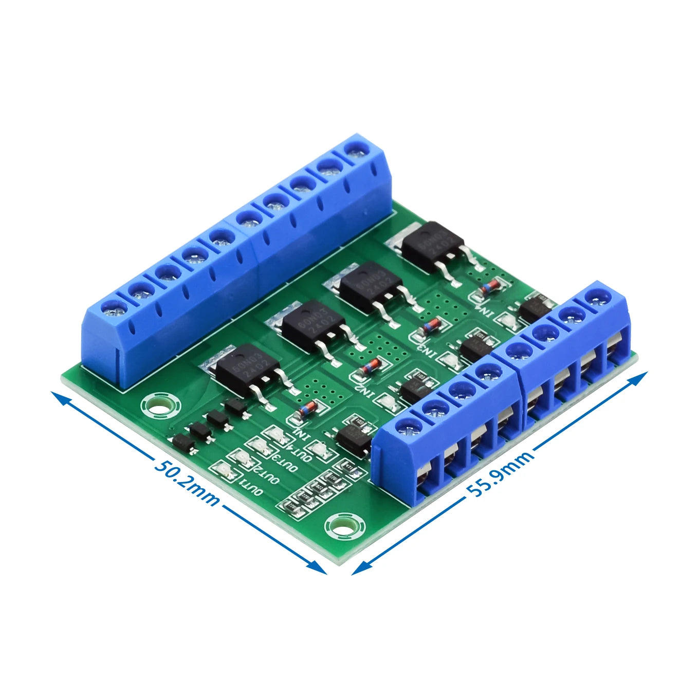 4 channel switch tube module PLC amplifier circuit board high power optocoupler isolation